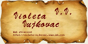 Violeta Vujkovac vizit kartica